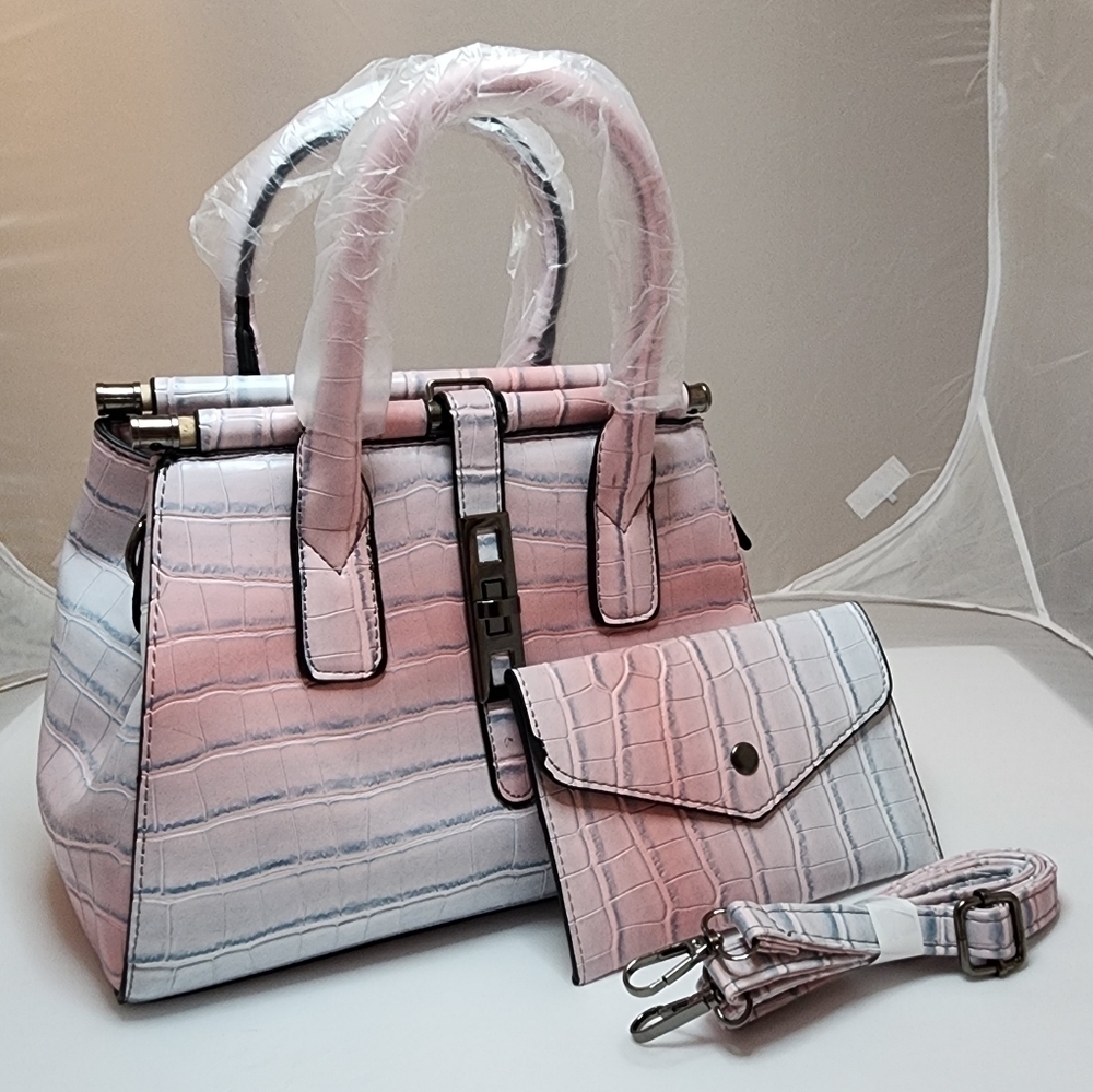 Crocodile Embossed Handbag
